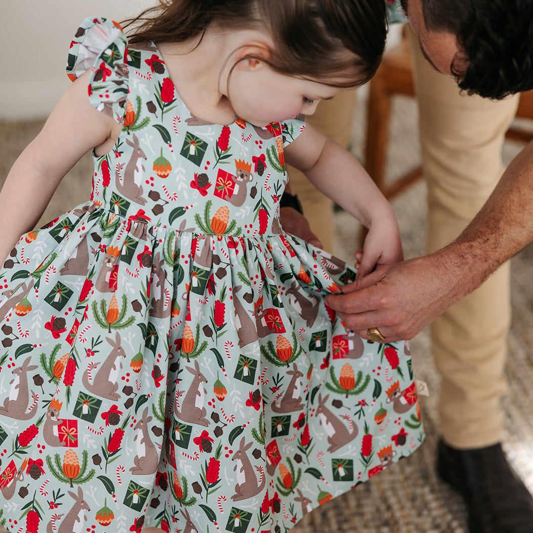 PRE-ORDER - Girls Christmas Dress - A Bush Christmas-Bandicute