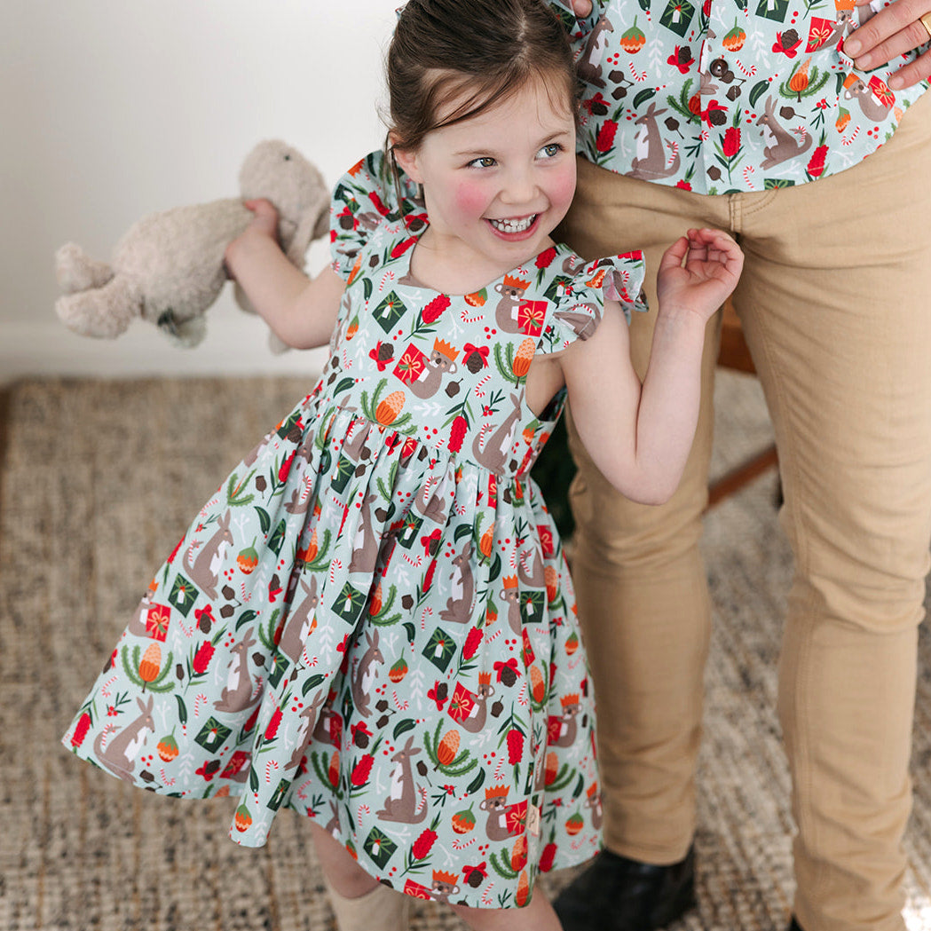 PRE-ORDER - Girls Christmas Dress - A Bush Christmas-Bandicute