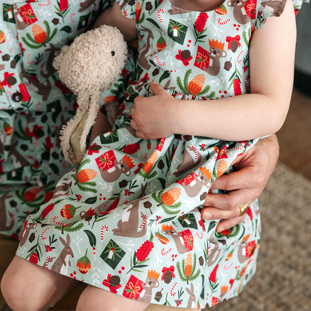 PRE-ORDER - Girls Christmas Dress - A Bush Christmas-Bandicute