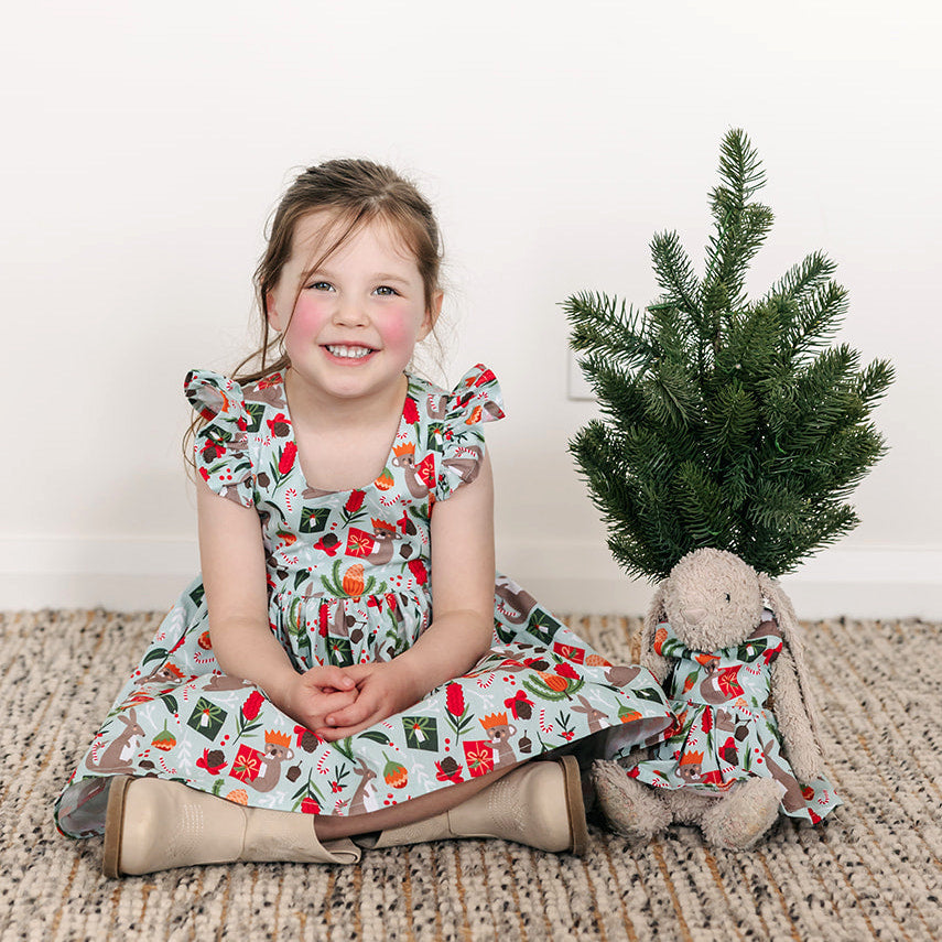PRE-ORDER - Girls Christmas Dress - A Bush Christmas-Bandicute