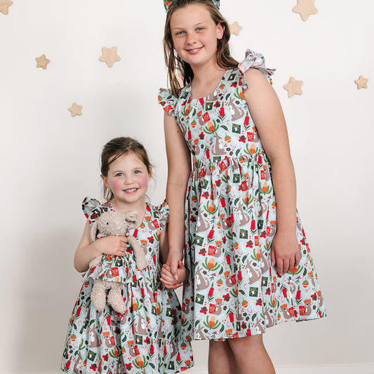 PRE-ORDER - Girls Christmas Dress - A Bush Christmas-Bandicute