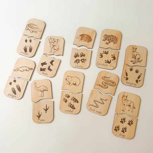 Australian Animal Tracks Matching Game-Bandicute