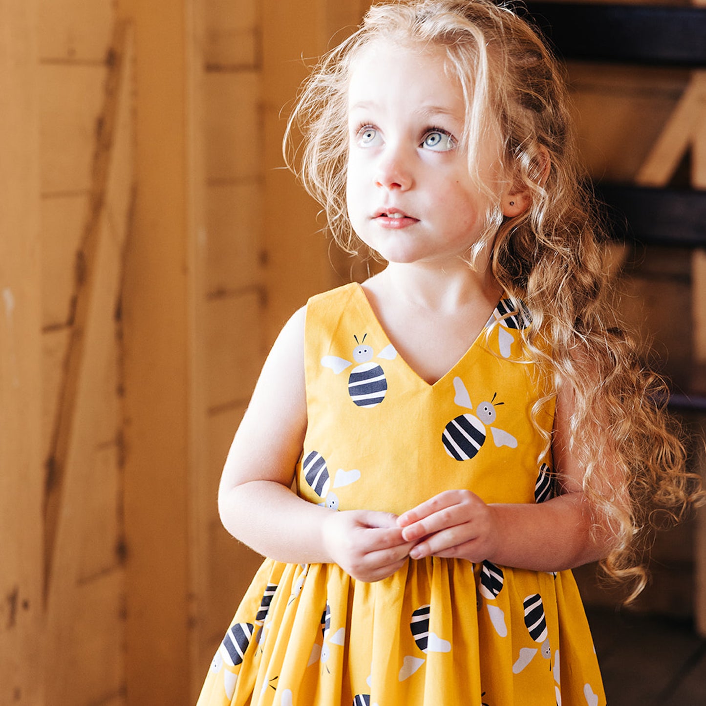 Bee Dress - Mustard-Bandicute