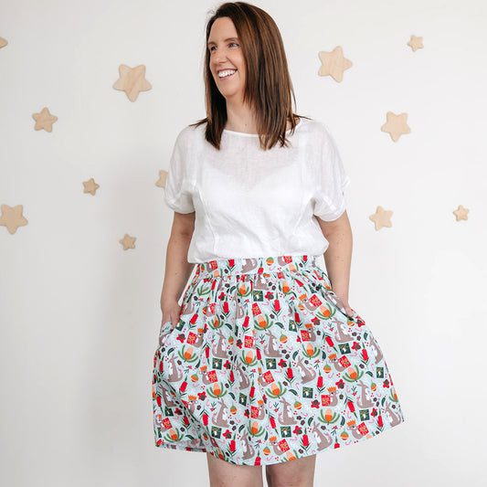 PRE-ORDER - Christmas Women's Skirt - A Bush Christmas-Bandicute