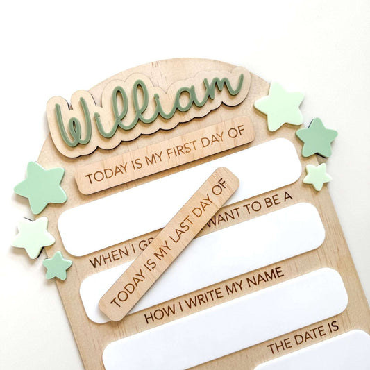 First Day of School Board - Stars-Bandicute