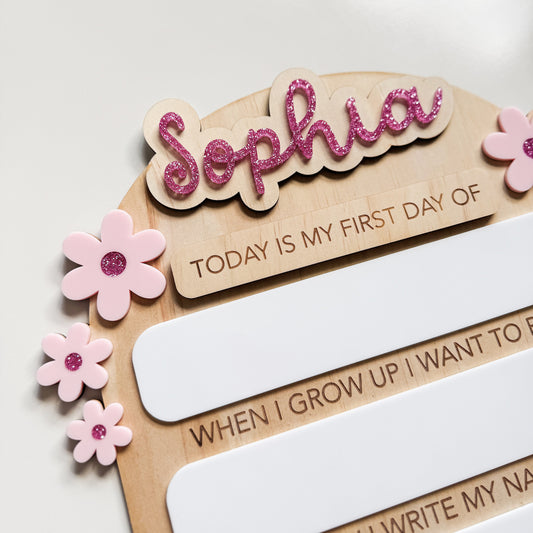 First Day of School Board - Flowers-Bandicute