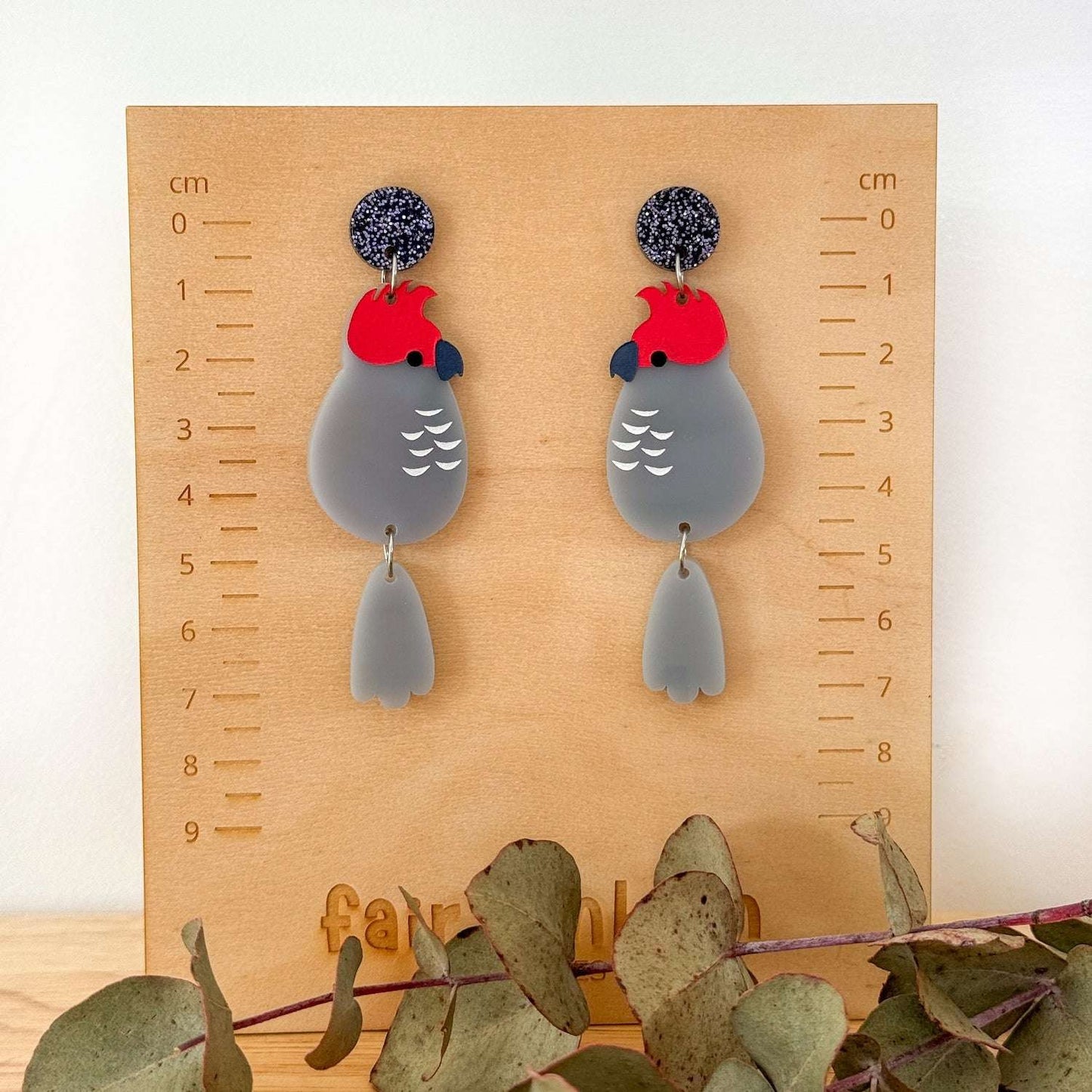 Gang Gang Cockatoo Earrings-Bandicute