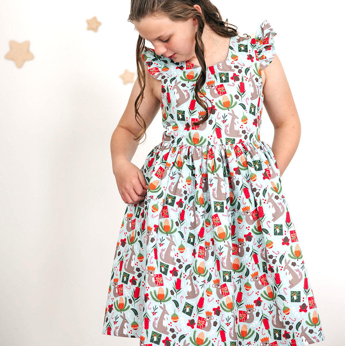 PRE-ORDER - Girls Christmas Dress - A Bush Christmas-Bandicute
