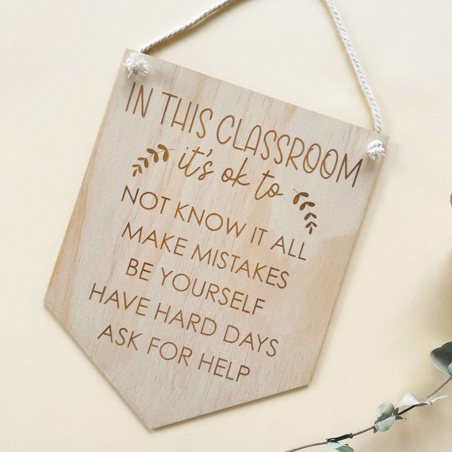 Teacher Classroom Plaque - Growth Mindset-Bandicute