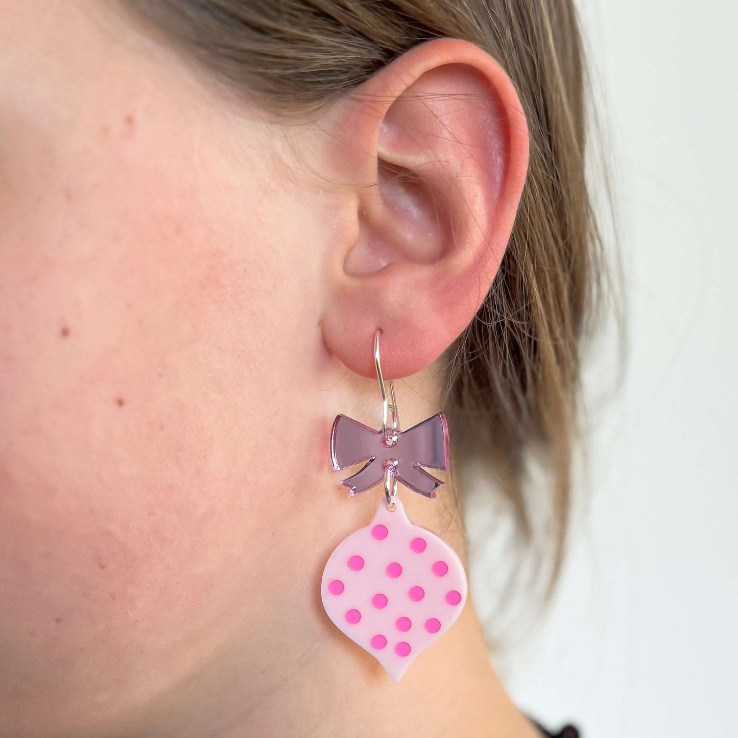 Spotty Bauble Earrings - Orange-Bandicute
