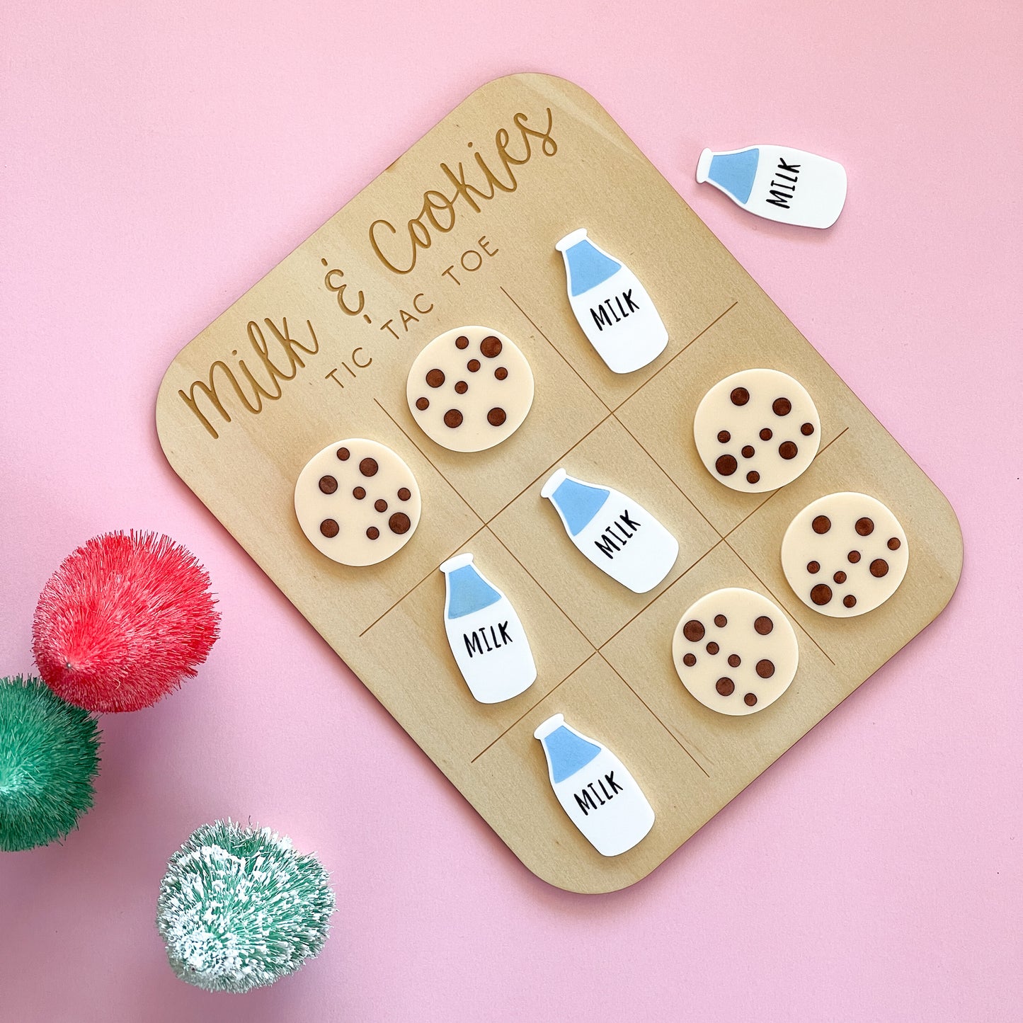 Christmas Tic-Tac-Toe - Milk and Cookies-Bandicute