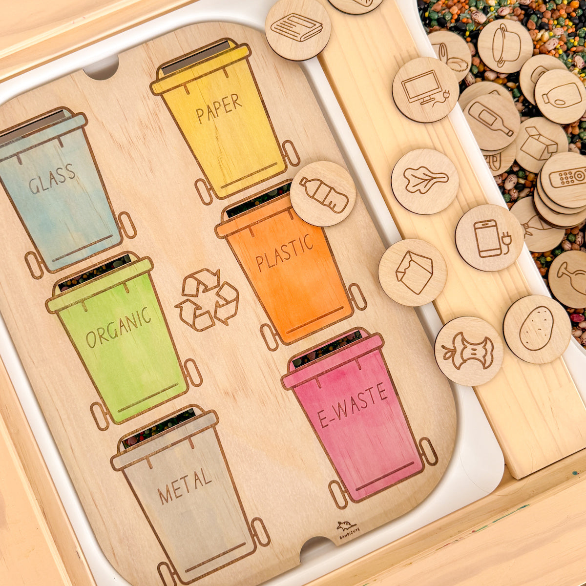 IKEA Flisat/Trofast Insert - Recycling Matching Game-Bandicute