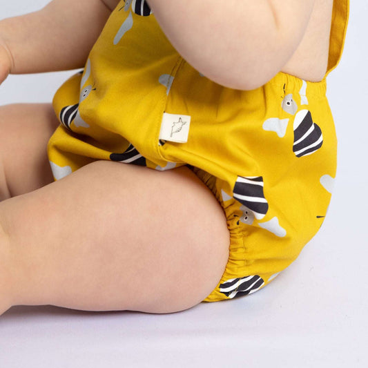 Baby Romper - Unisex Mustard Bee-Bandicute