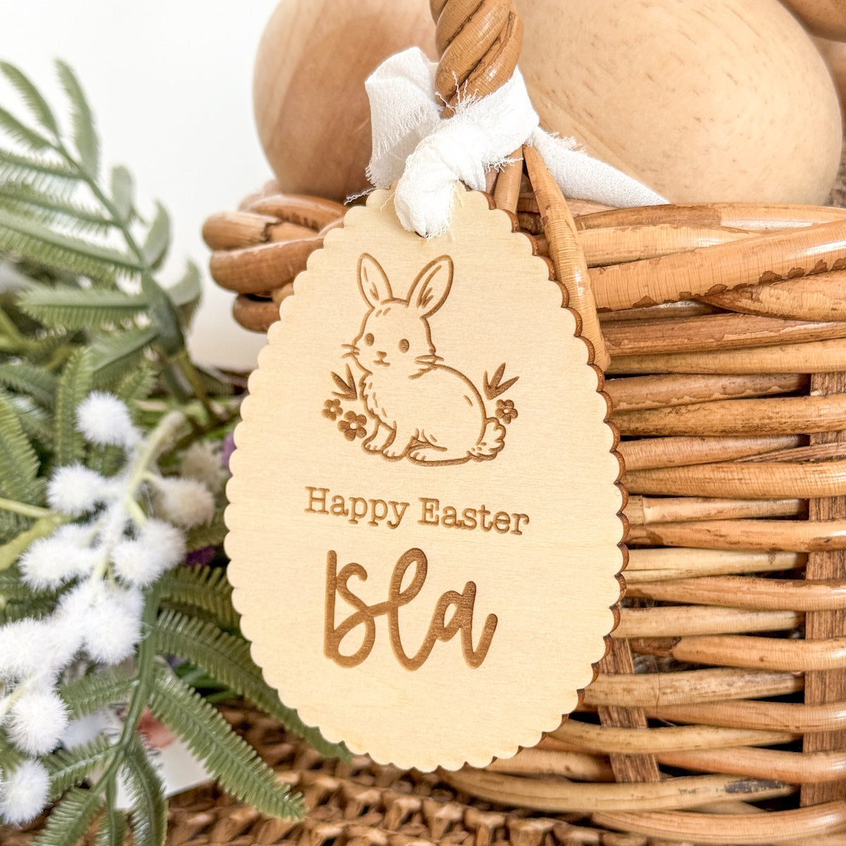 Personalised Easter Bunny Basket Tag-Bandicute