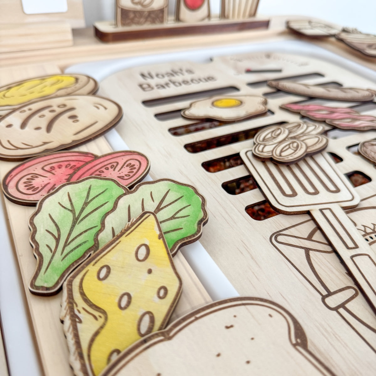 IKEA Flisat/Trofast Insert - Personalised Sausage Sizzle Play Set-Bandicute