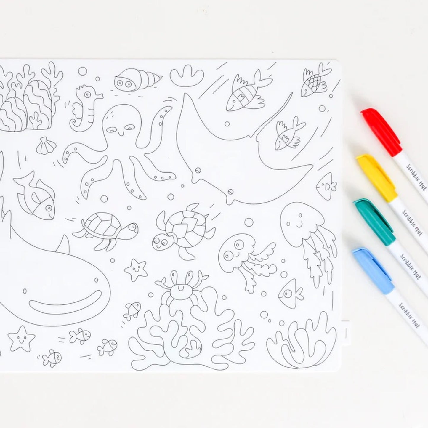 Reusable Scribble Mat - Ocean-Bandicute