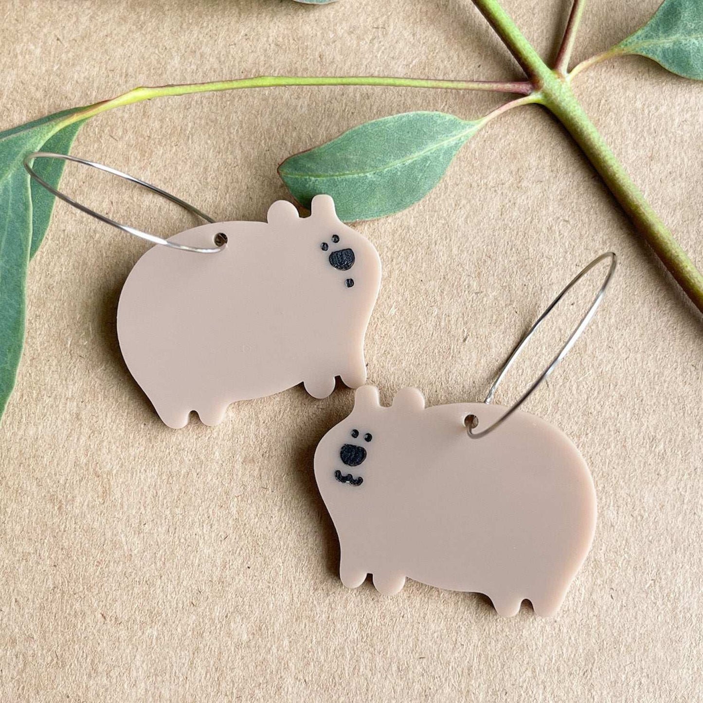 Wombat Hoop Earrings-Bandicute