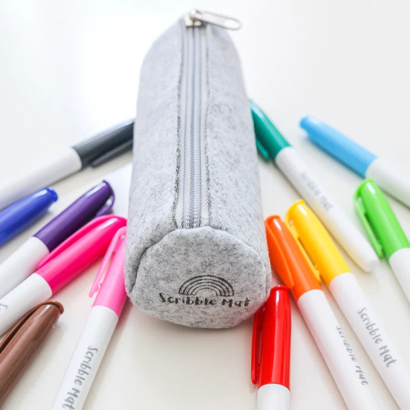 Felt Pencil Case with 12 Pens-Bandicute