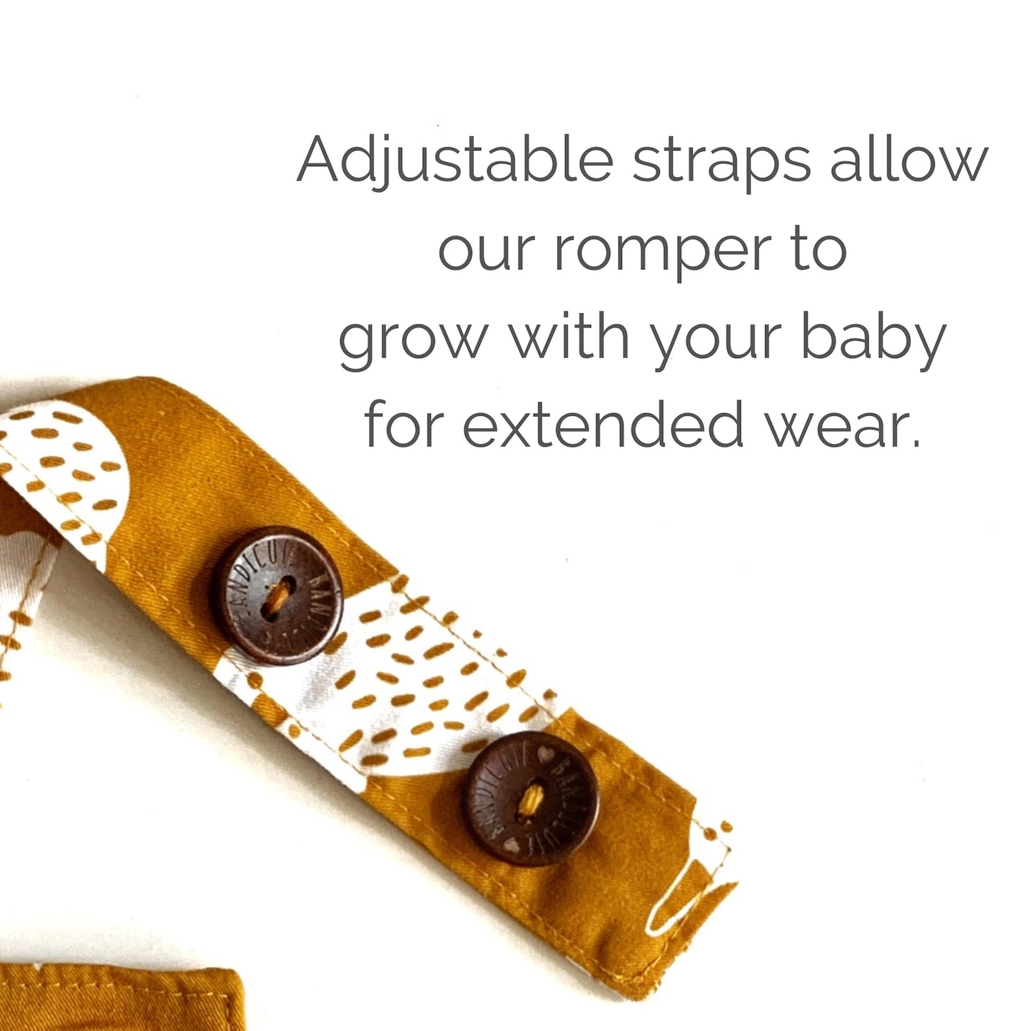 Bee Baby Romper - Mustard-Bandicute