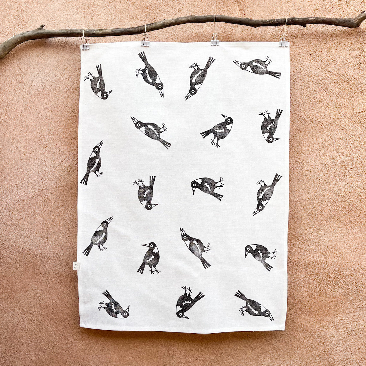 Australian Tea Towel - magpie print