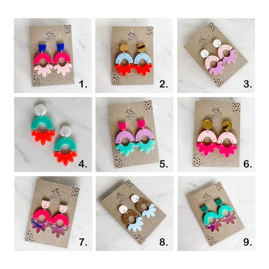 Colourful Statement Earrings-Bandicute