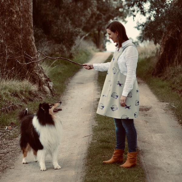 Block Printed Apron - Sheepdog-Bandicute