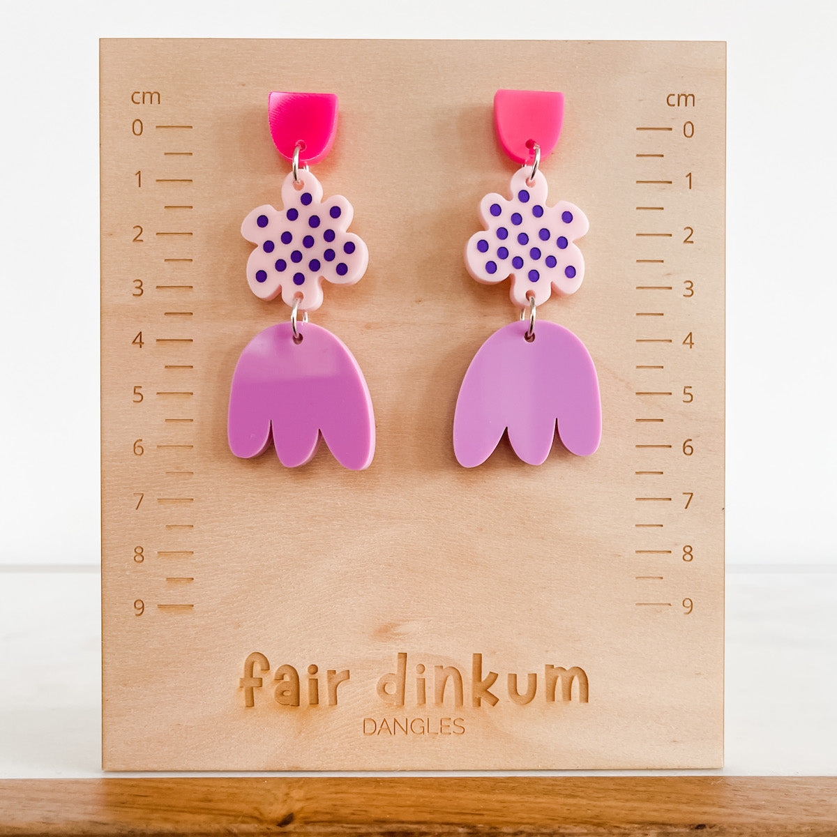 Statement Earrings - Ditzy Flower Drops-Bandicute