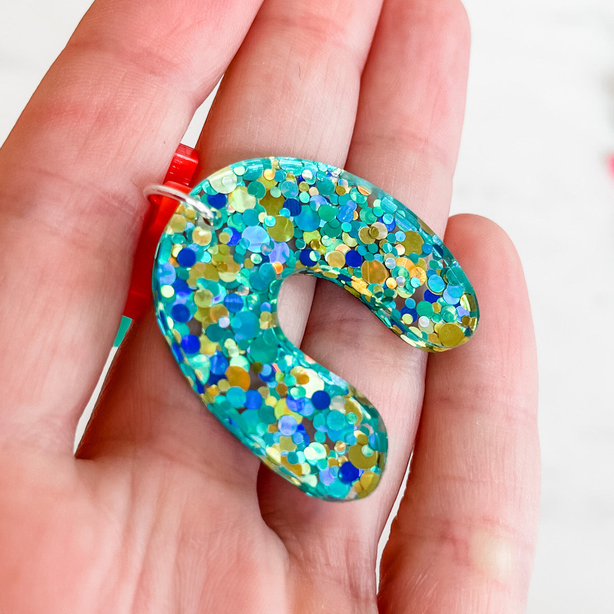 Statement Earrings - Ditzy Glitter Dangles-Bandicute