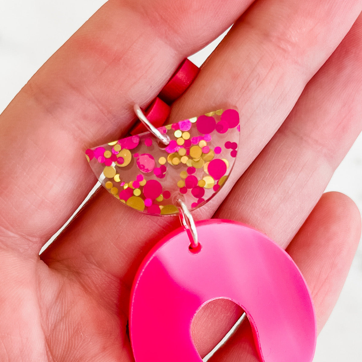 Statement Earrings - Ditzy Glitter Dangles-Bandicute