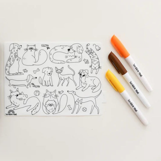 Mini - Cats & Dogs Reusable Scribble Mat-Bandicute