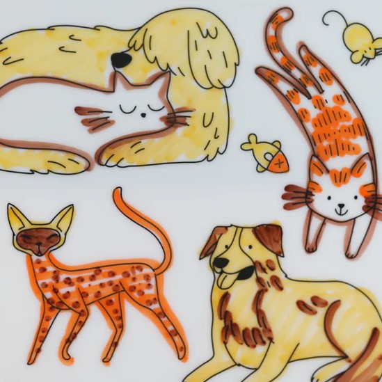 Mini - Cats & Dogs Reusable Scribble Mat-Bandicute