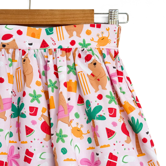 PRE-ORDER - Christmas Women's Skirt - Christmas by the Beach Bandicute