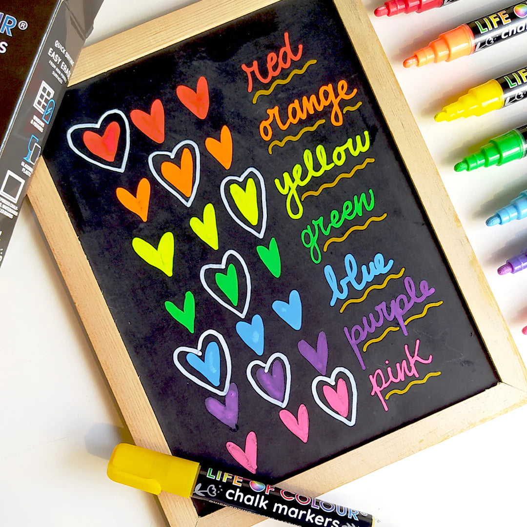 Life of Colour Chalk Markers - 12 Pack-Bandicute