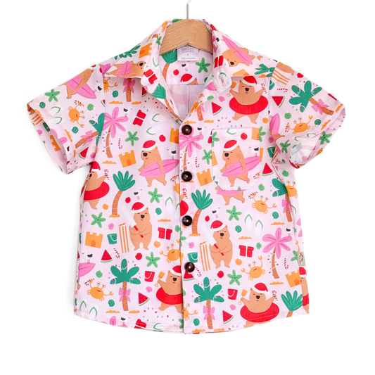 PRE-ORDER - Boys Christmas Shirt - Christmas by the Beach Bandicute