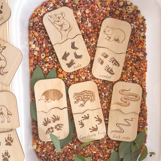 Australian Animal Tracks Matching Game-Bandicute