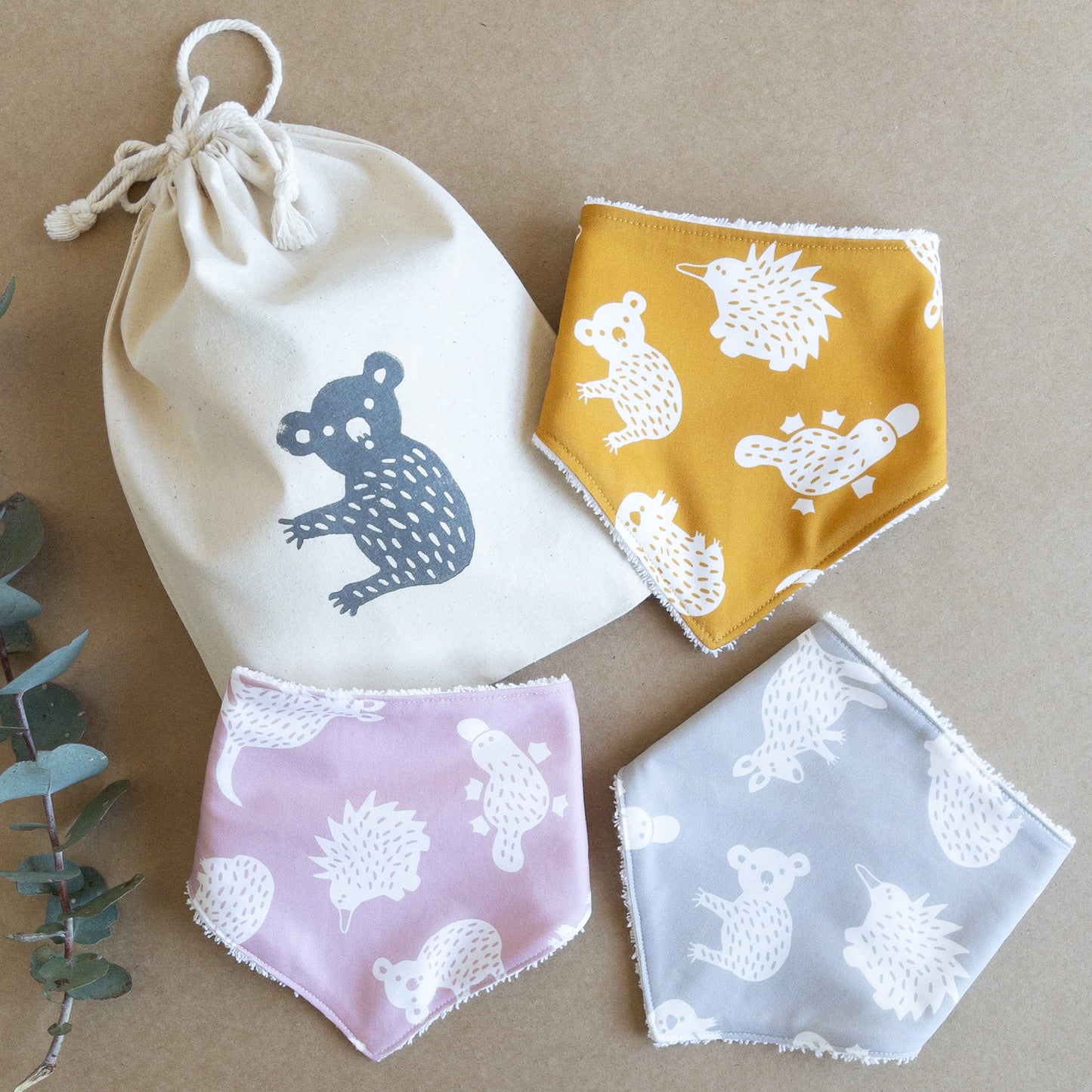 Australian Animal Bib Bundle-Bandicute