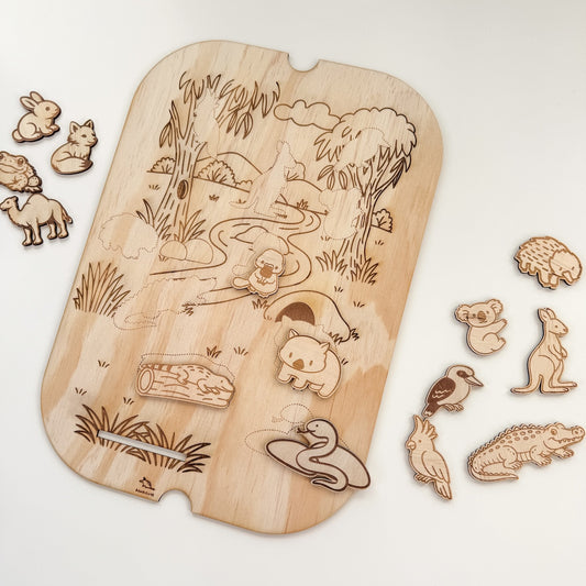 IKEA Flisat/Trofast Insert - Australian Habitat Sorting Activity-Bandicute