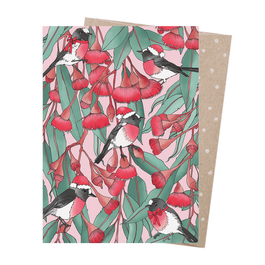 Christmas Card - Scarlet Wrens-Bandicute