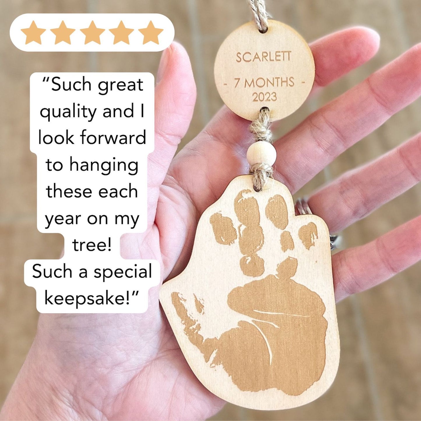 Baby Handprint Christmas Ornament-Bandicute