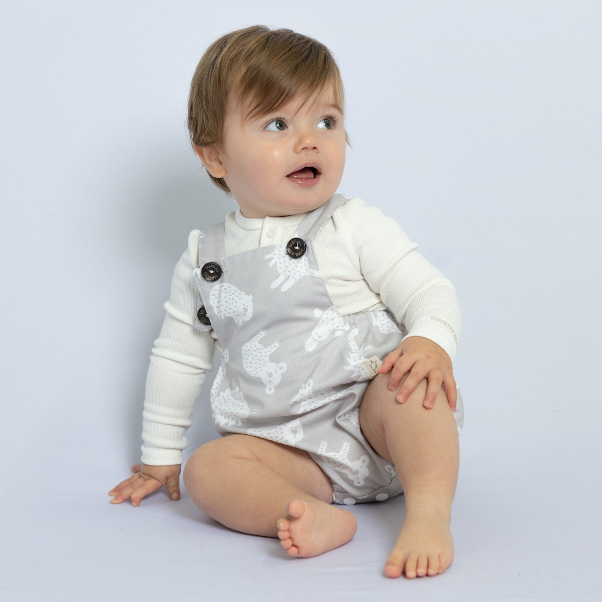 Baby Romper Gift Bundle – Grey Australian Animals-Bandicute