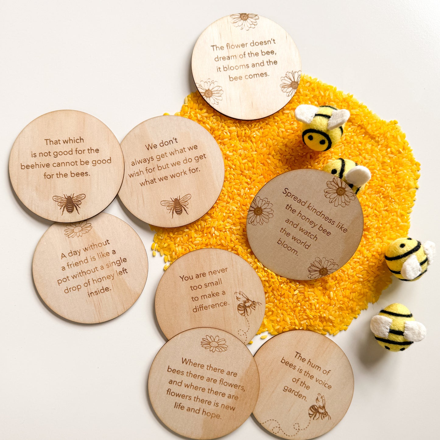 Bee Happy Affirmation Discs-Bandicute