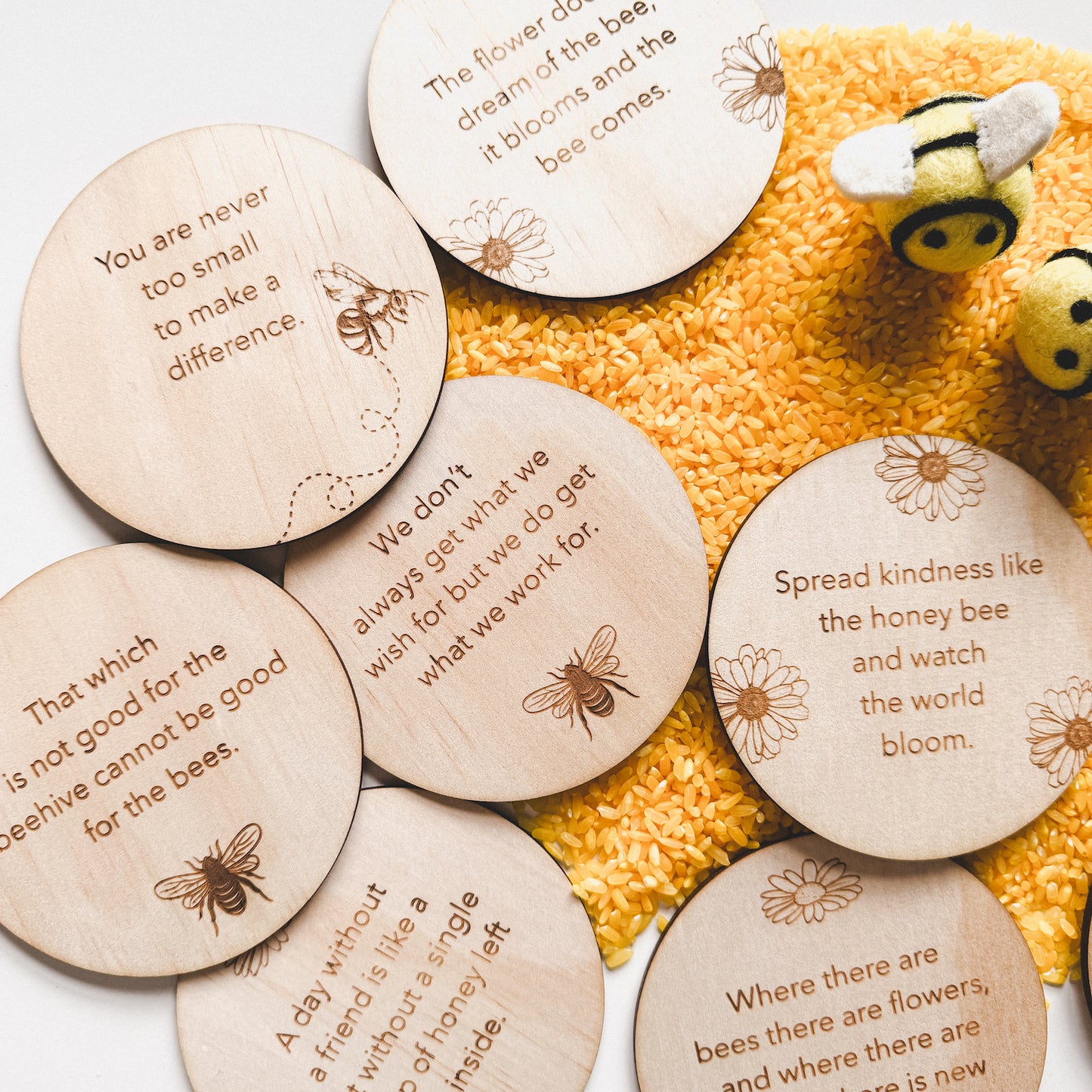 Bee Happy Affirmation Discs-Bandicute