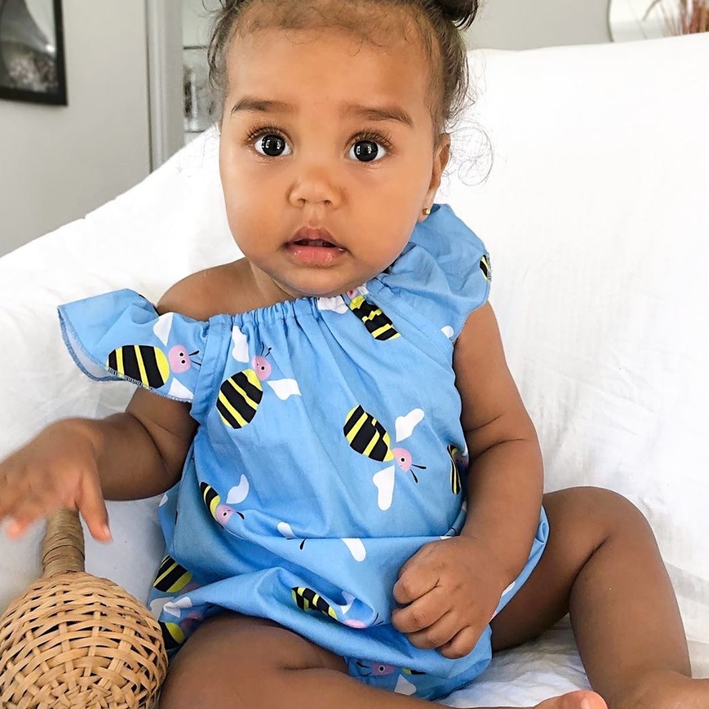 Blue Flutter Bee Romper-Bandicute