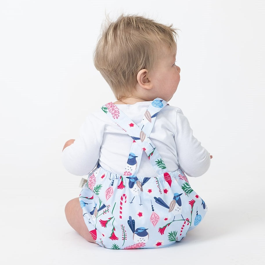 Blue Wren Christmas Baby Romper - PRE-ORDER-Bandicute