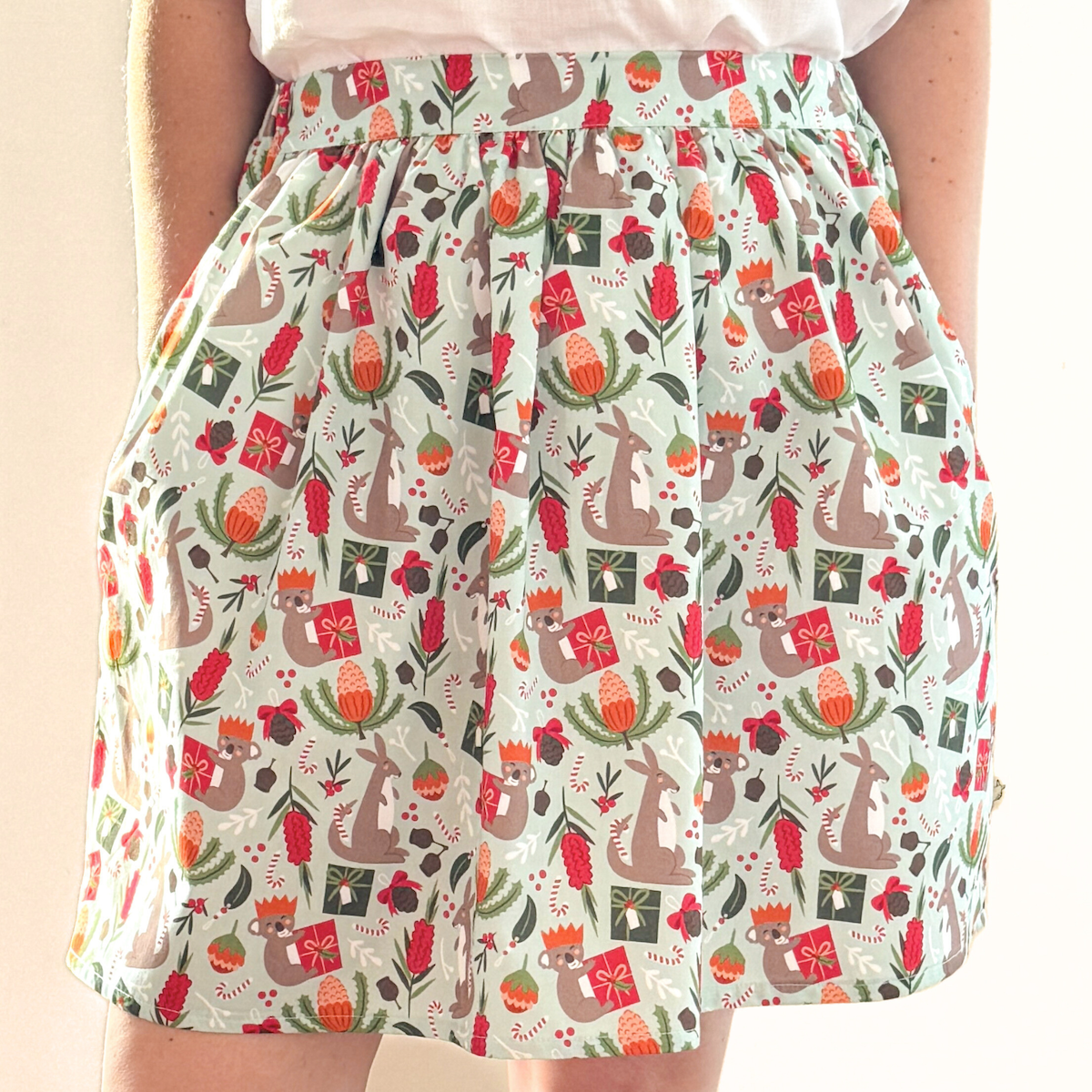 PRE-ORDER - Christmas Women's Skirt - A Bush Christmas-Bandicute