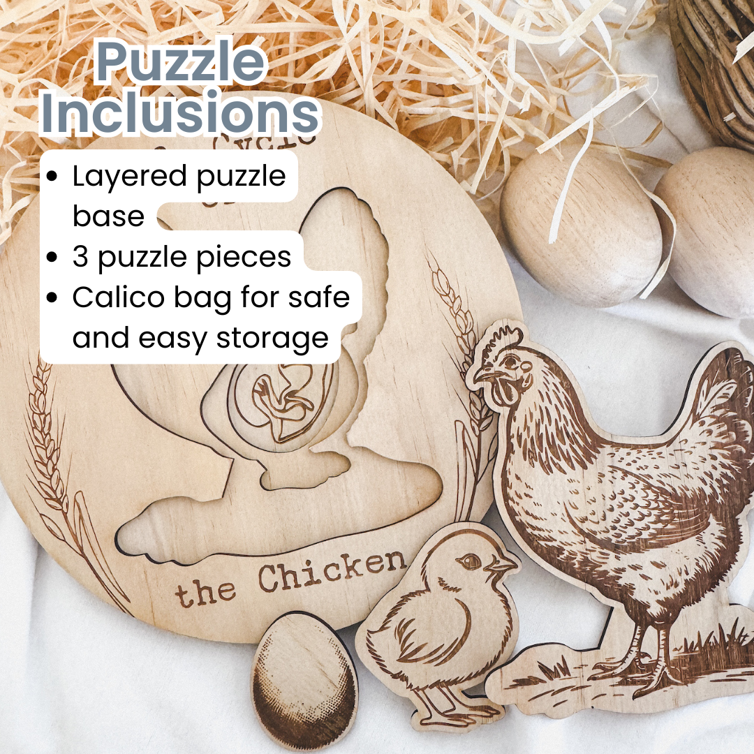 Chicken Life Cycle Puzzle-Bandicute