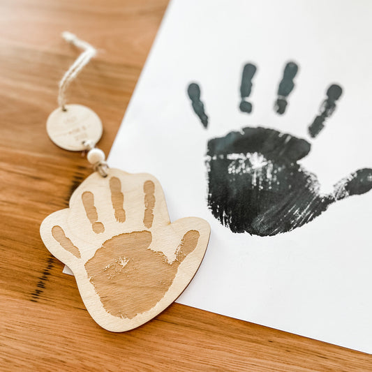 Baby Hand Print Christmas ornament