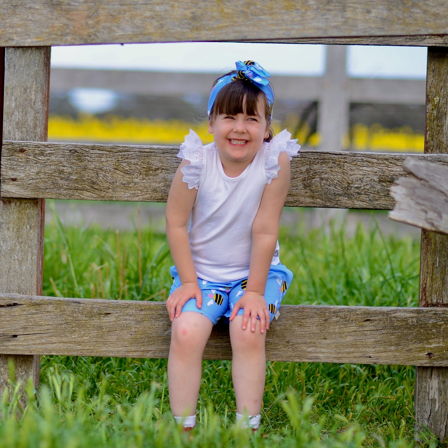 Children's Cotton Shorts - Bee Print