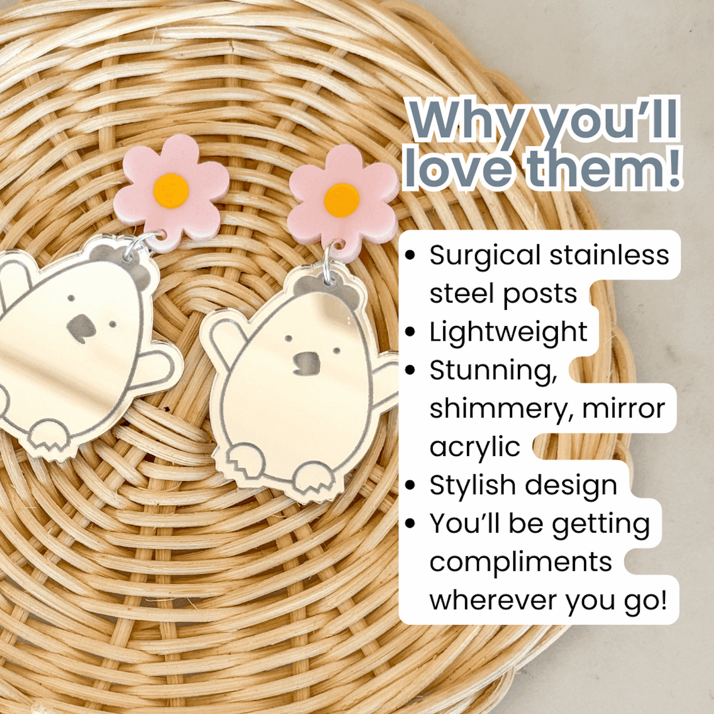 Easter Earrings - Chicks-Bandicute