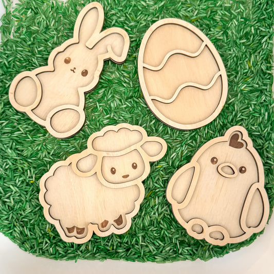 Easter-themed Sensory Trays-Bandicute